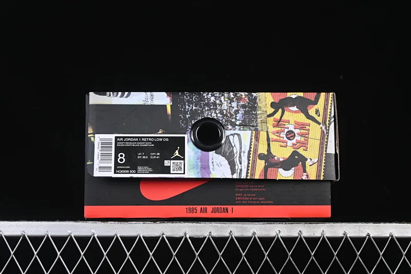 All categories Air Jordan Jordan series basketball shoes Air Jordan 1 Low Air Jordan 1 Low AJ1 Joe 1 UN white and red low-top cultural and casual sneakers HQ6998-600